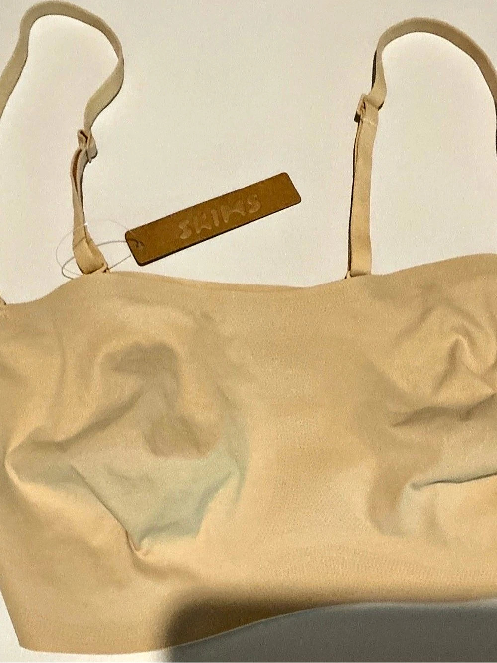 NWT SKIMS Naked Scoop Longline Bralette Clay M-DD